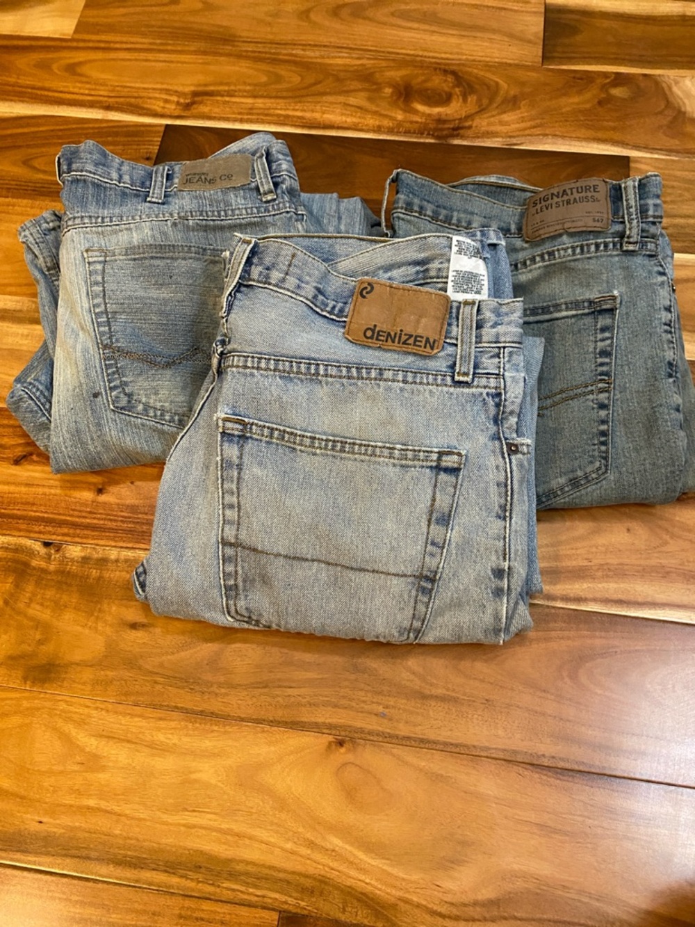 Denizen from Levi's Washed Light Blue Men's Relaxed Jeans